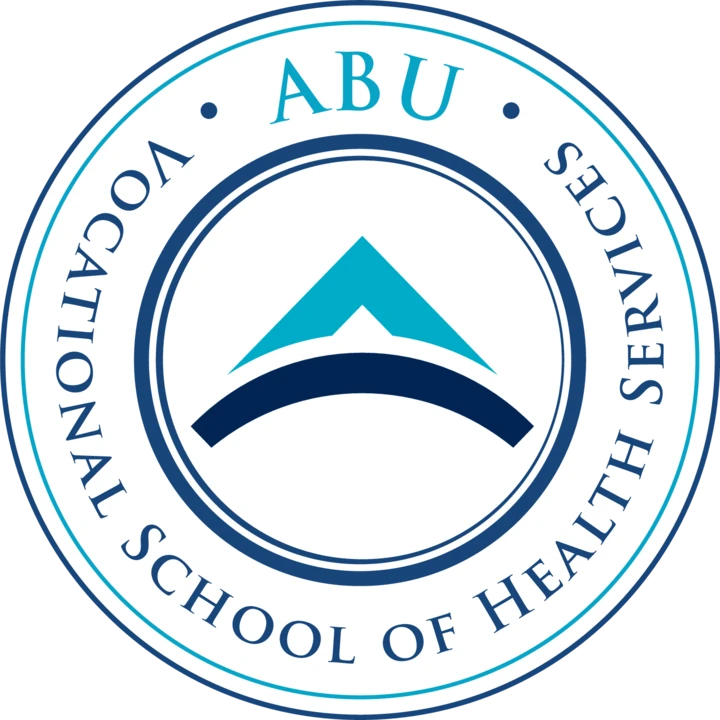 Sağlık Hizmetleri Meslek Yüksekokulu logosu, İngilizce sürüm · Vocational School of Health Services